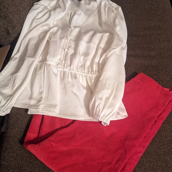 RSVP Talbots red velvet trousers - Picture 5 of 16